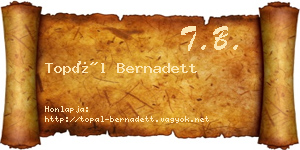 Topál Bernadett névjegykártya